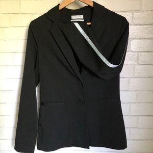 Urban Outfitters Pinstriped Sleeve Black and White Blazer- Size Small